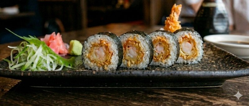 Krevety tempura maki
