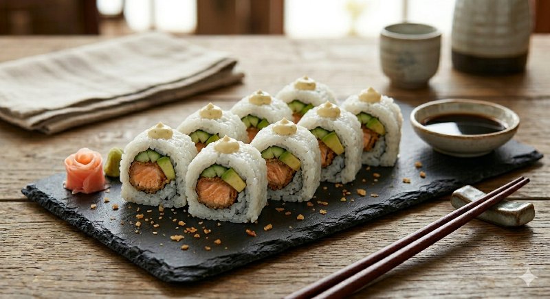 Lososová koža Rolls