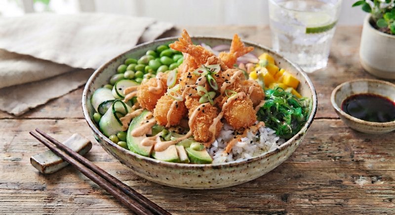 Poké Krevety v Tempura